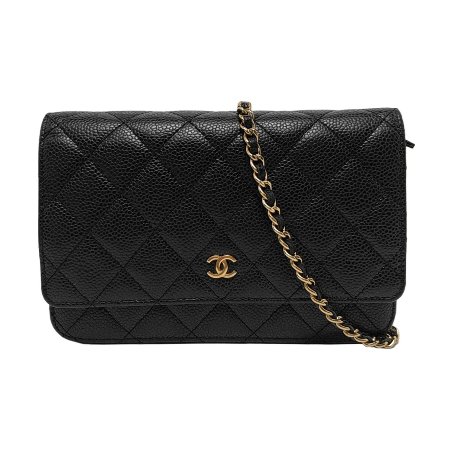 Chanel Wallet on Chain Classic Flap Black Caviar Leather Gold Hardware 2016-17