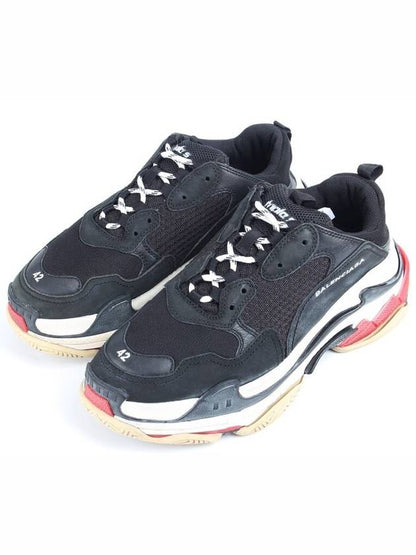 Luxury Balenciaga Trending 2025 Triple S black red sneakers 42 270