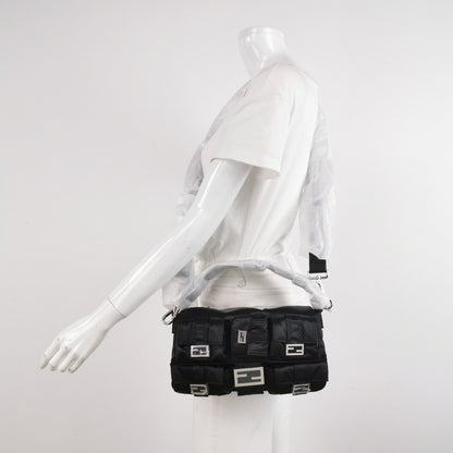 Fendi Baguette Cargo Multipocket Black Nylon 3-way Bag