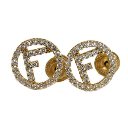 FENDI Pierce 8AG738 6DM F089U Bronze x Zircon clear F logo circle F is