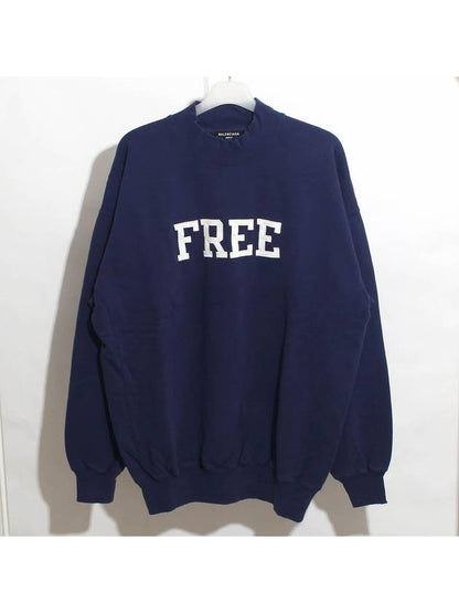 Luxury Balenciaga Trending 2025 WoMen's Free Embroidery Distressed Sweatshirt Navy