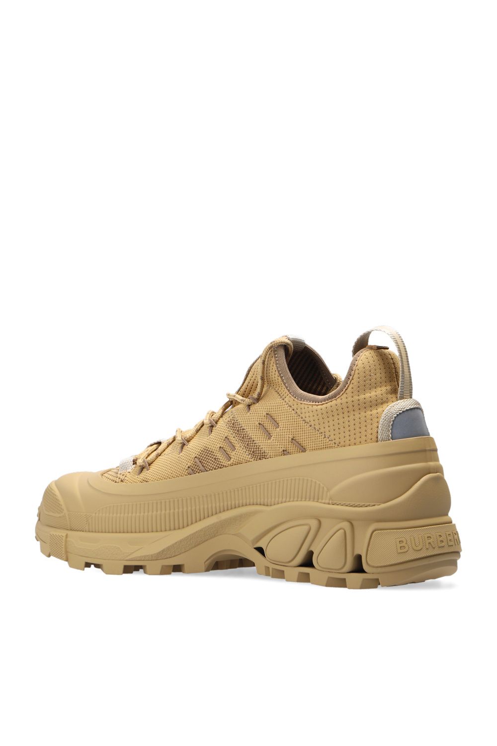 Luxury Burberry Khaki Knit Arthur Sneakers Luxury Burberry