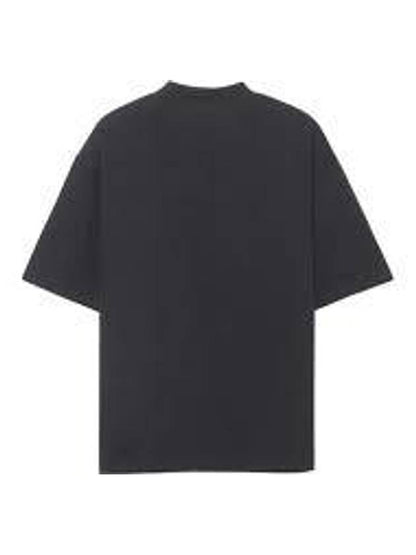 Luxury Balenciaga Trending 2025 Cities Paris Logo Medium Short Sleeve T-Shirt Black