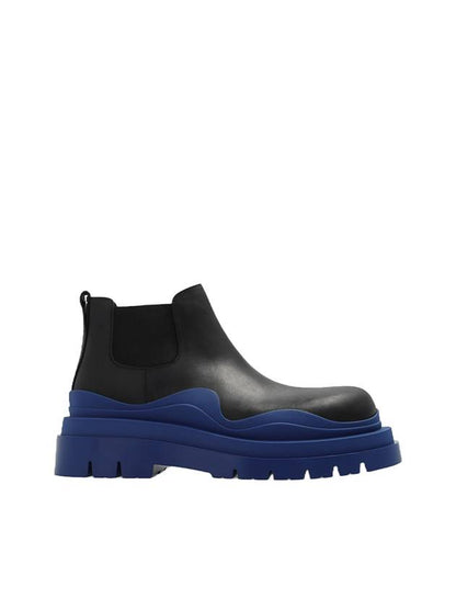 Luxury Bottega Veneta Tire Ankle Chelsea Boots Black Cruise