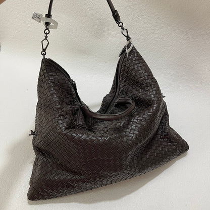 Bottega Veneta Maxi Convertible Tote Bag Hobo Brown Leather Two-way Carry 50cm