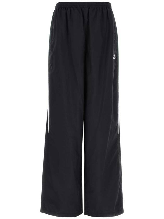 Luxury Balenciaga Trending 2025 Embroidered Logo Nylon Track Pants Black