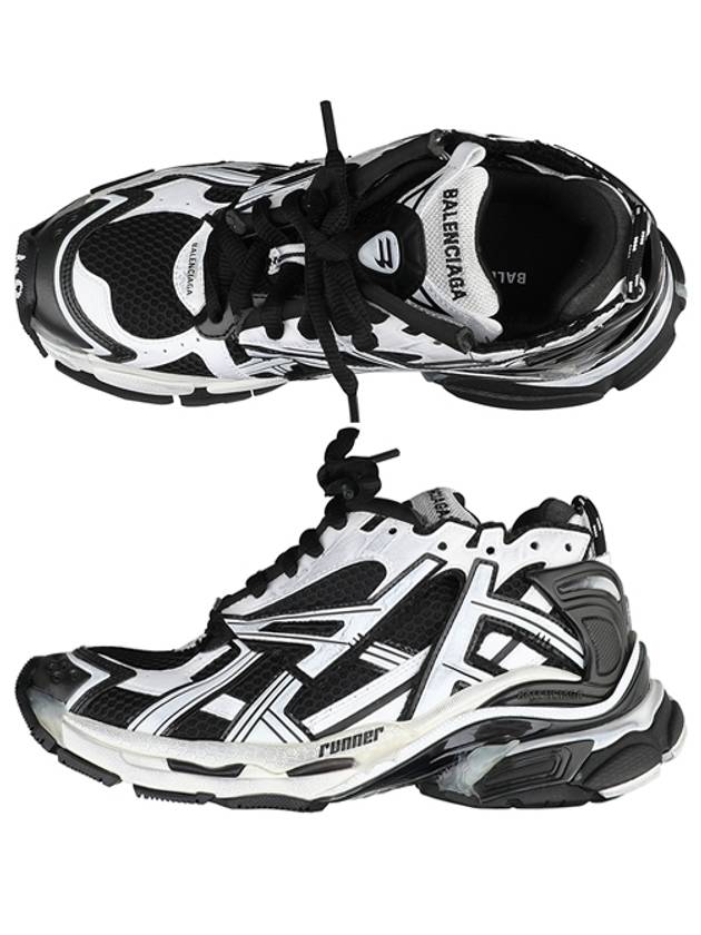 Luxury Balenciaga Trending 2025 Men's Runner Low Top Sneakers White Black