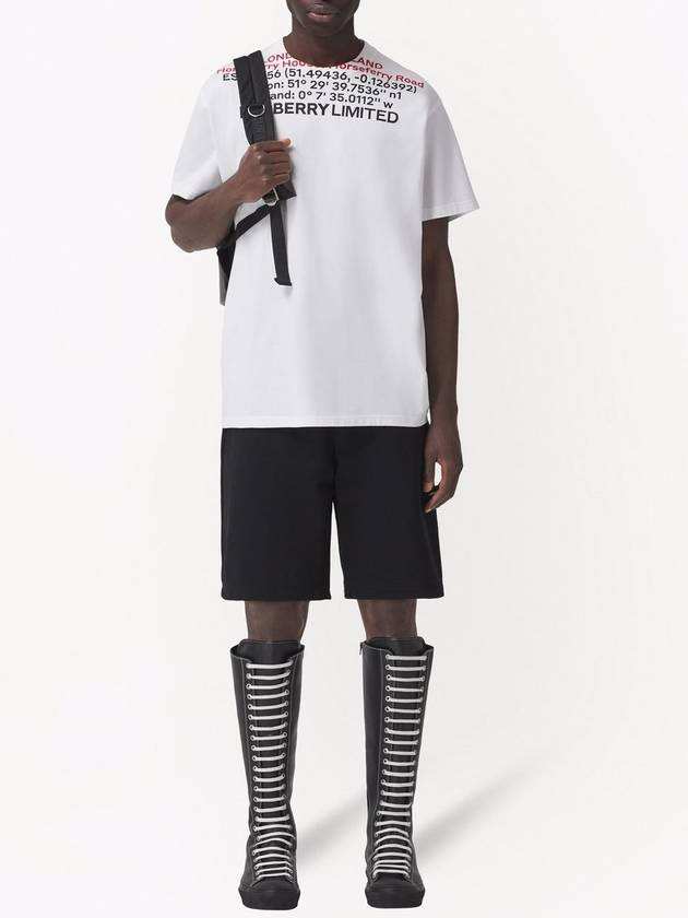 Luxury Burberry Location Short Sleeve T-Shirt White