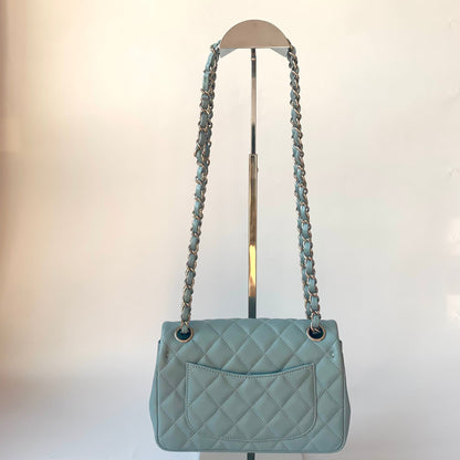 Chanel Classic Flap Rectangular Mini Misty Blue Lambskin, 2011-2012