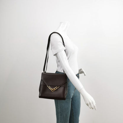 Bottega Veneta The Clip Burgundy Crossbody Bag