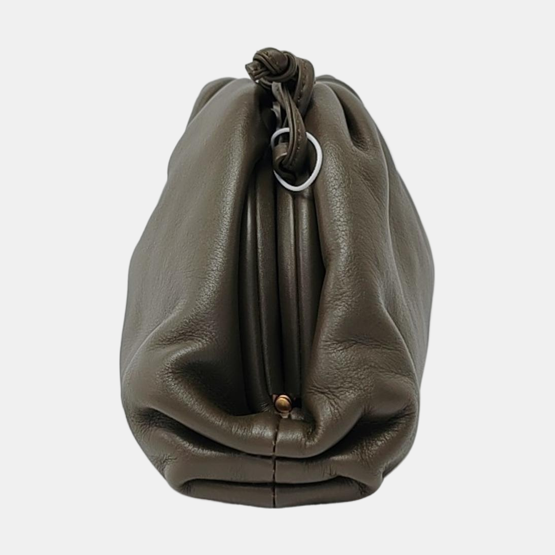 Bottega Veneta Pouch Mini Leather Khaki Dark Green Crossbody Bag