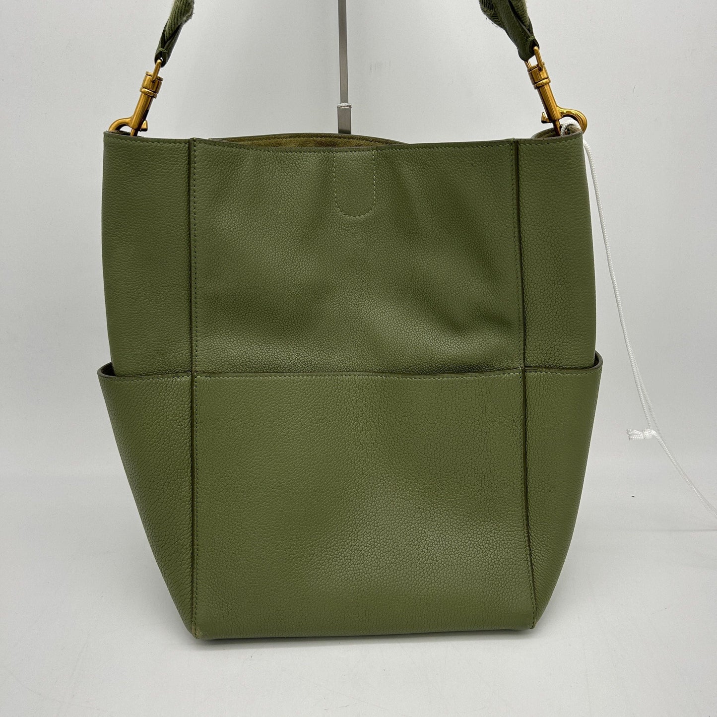 Luxury CELINE Soft Grained Calfskin Sangle Bucket Bag Light Khaki LA36440