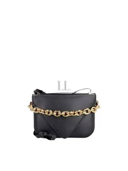 Luxury Bottega Veneta Mount Chain Shoulder Bag Black
