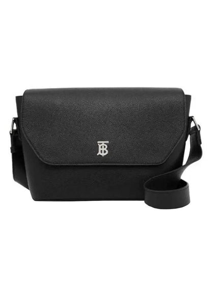 Luxury Burberry Small Leather Messenger Bag Black