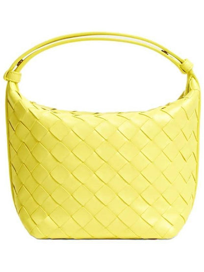 Luxury Bottega Veneta Candy Wallace Intrecciato Tote Bag Yellow