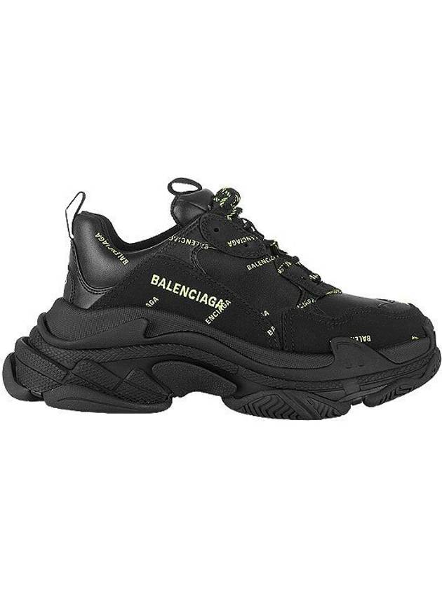 Luxury Balenciaga Trending 2025 All Over Triple S Low Top Sneakers Black