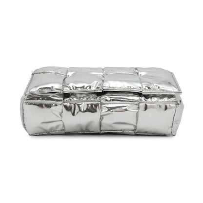 Bottega Veneta Cassette Waist Bag Silver Polyurethane