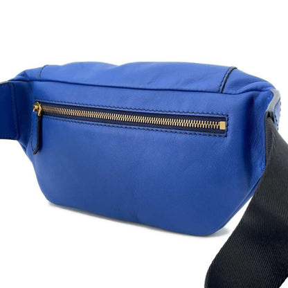 BURBERRY Crossbody Bag Blue Leather