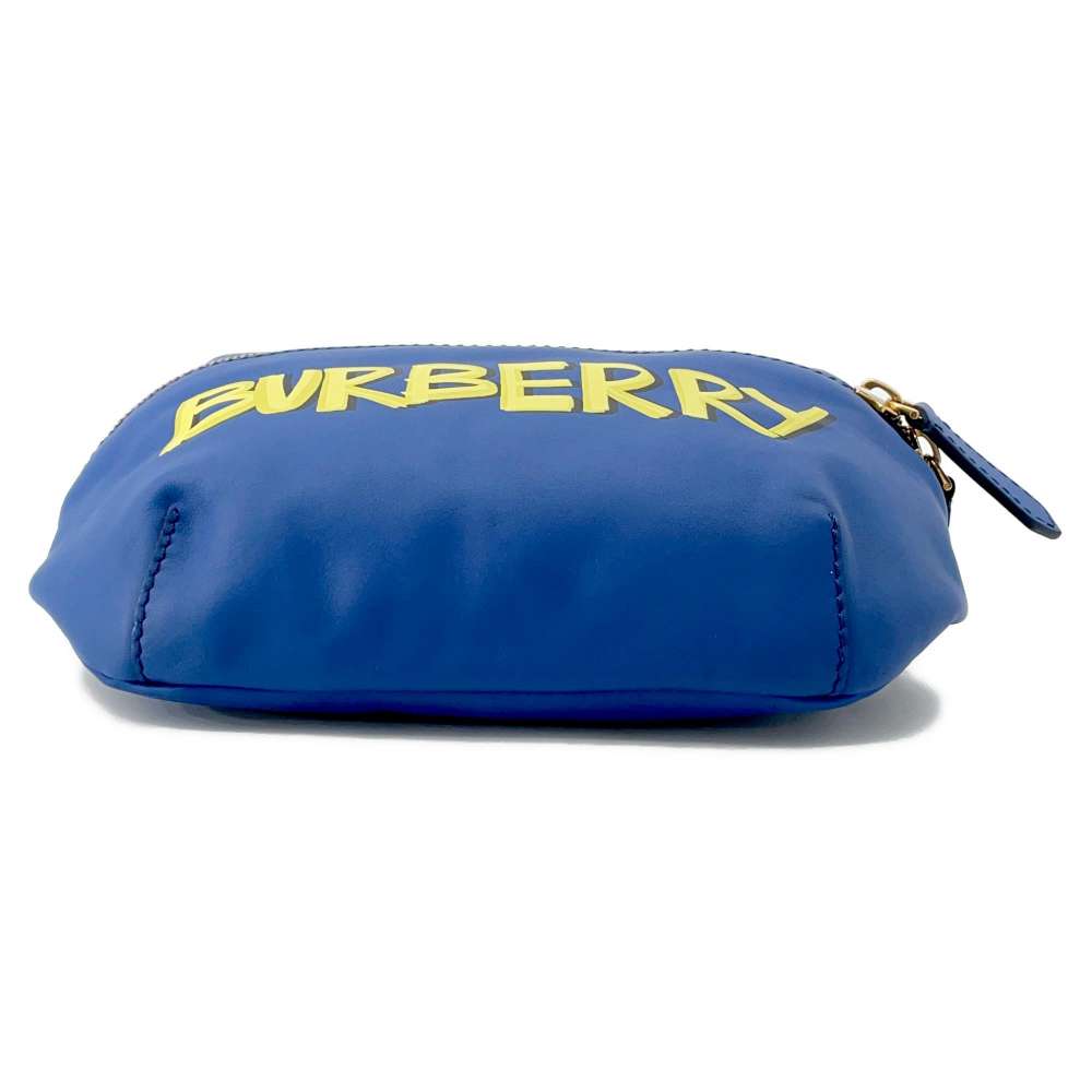 BURBERRY Crossbody Bag Blue Leather