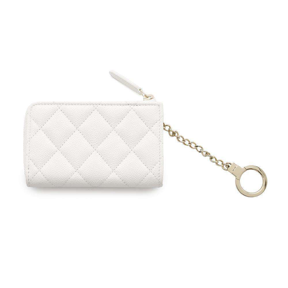 CHANEL L-shaped zip coin purse WhiteAP0221 Caviar Leather
