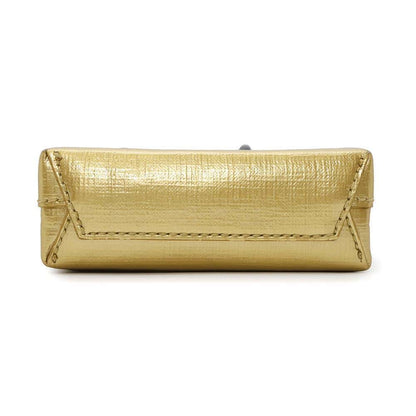BALENCIAGA Shopping phone holder Gold593826 Leather