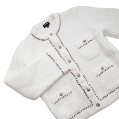 CHANEL Jacket Lion Button Size 34 WhiteP73520 Polyamide100%