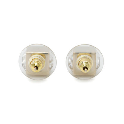 CHANEL CC Logo Cube Rhinestone Earrings Champagne GoldABE805 Metal Rhinestone