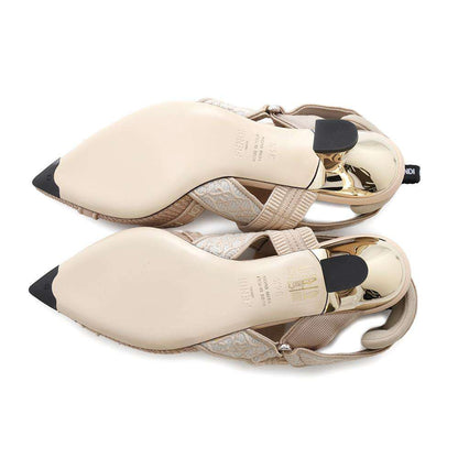 FENDI Colibri Pumps Pink Canvas Size 34H