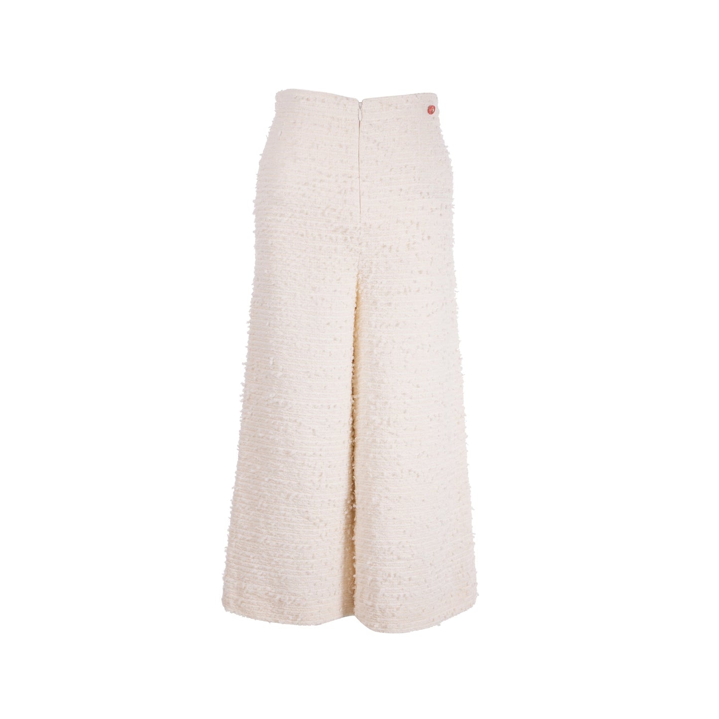 Chanel size 34 wide leg pents tweed white