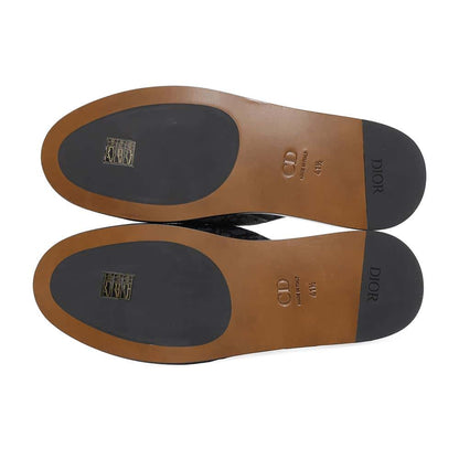 Dior Oblique slippers Navy/Black3SV097ZCC Beads Leather Size 41 1/2