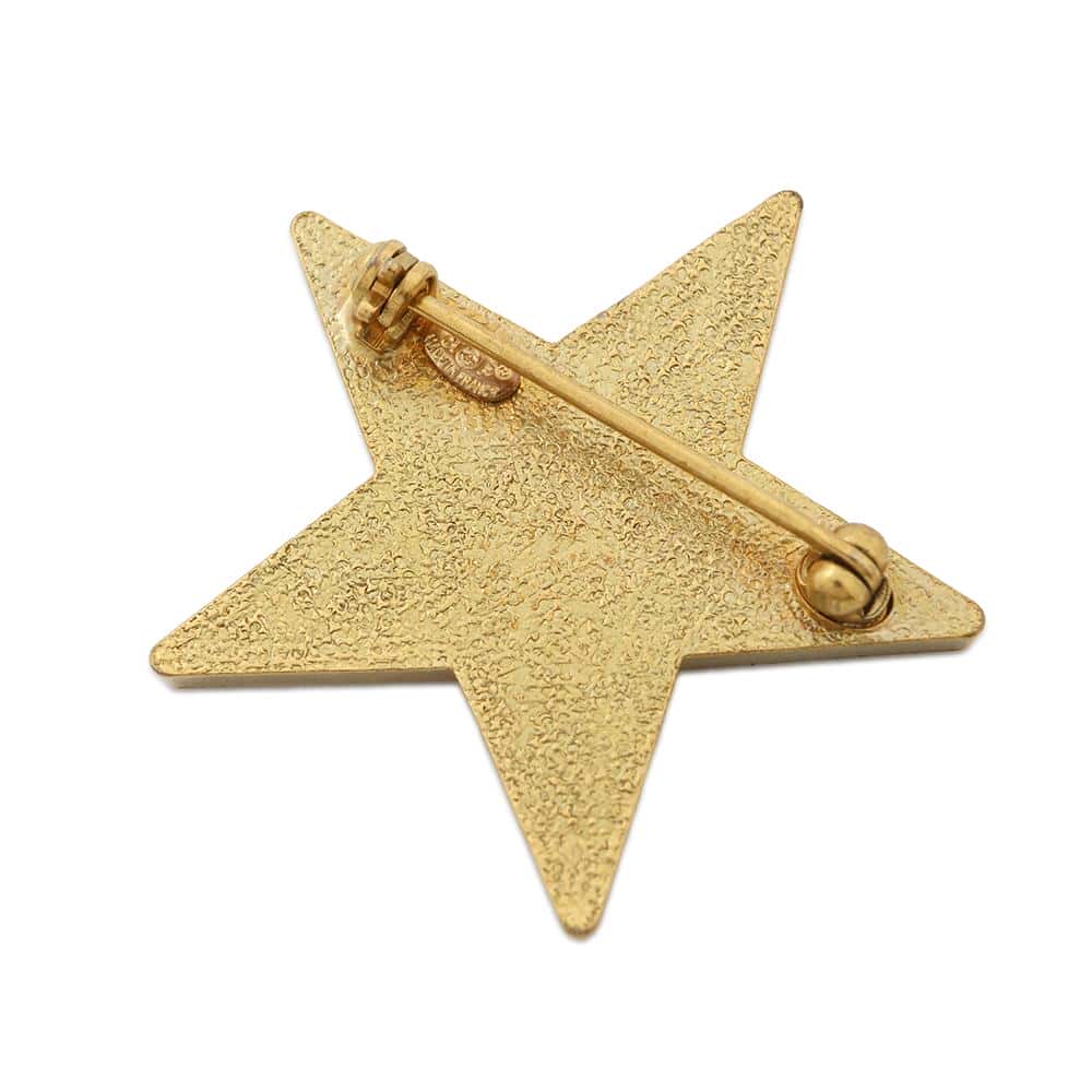 CHANEL Star motif brooch Beige/Gold Metal