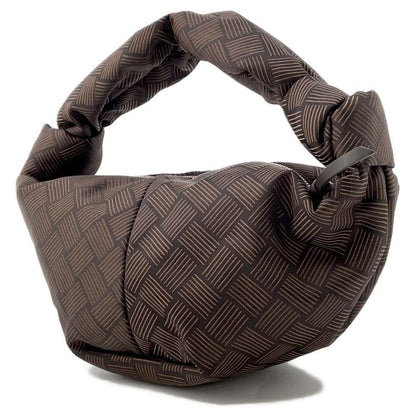 Bottega Veneta Double knot Brown Nylon Size Mini