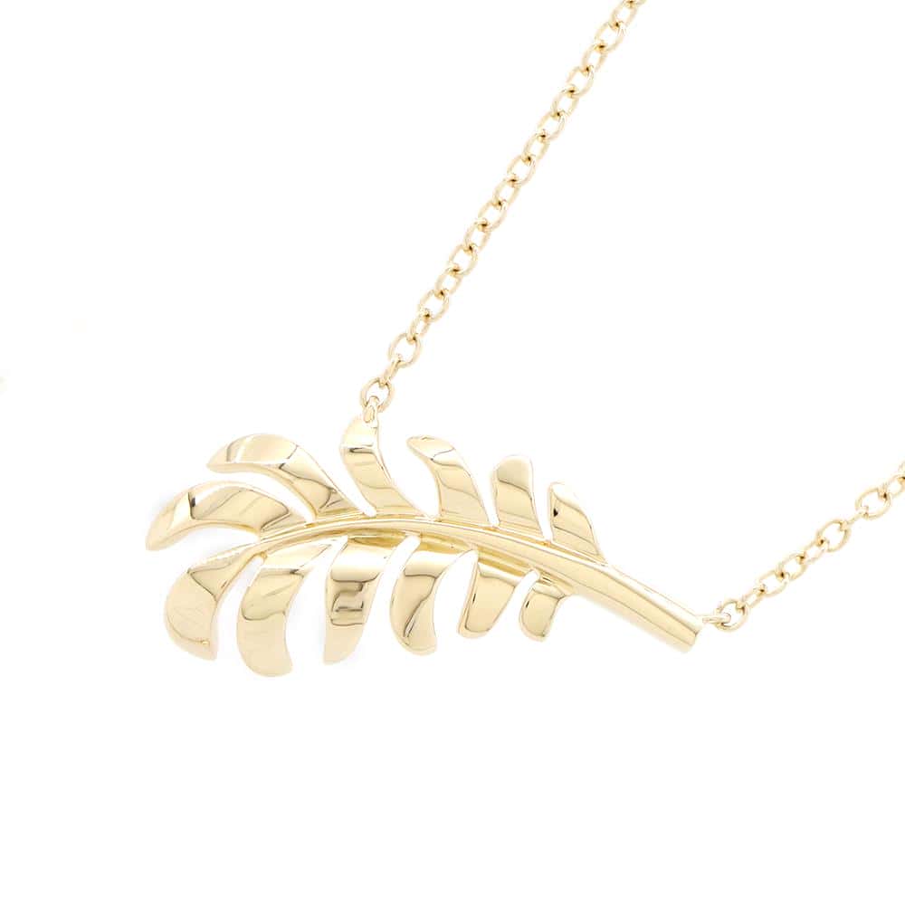 CHANEL Plume de CHANEL NecklaceJ10167 18K Yellow Gold