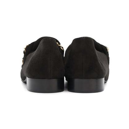 CHANEL CC Logo Chain Loafers BlackG32955 suede Size 37