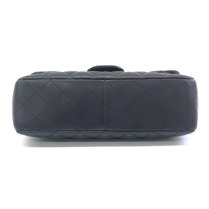 Chanel Classic Flap Jumbo Black Lambskin Leather Single Flap with Gold Hardware