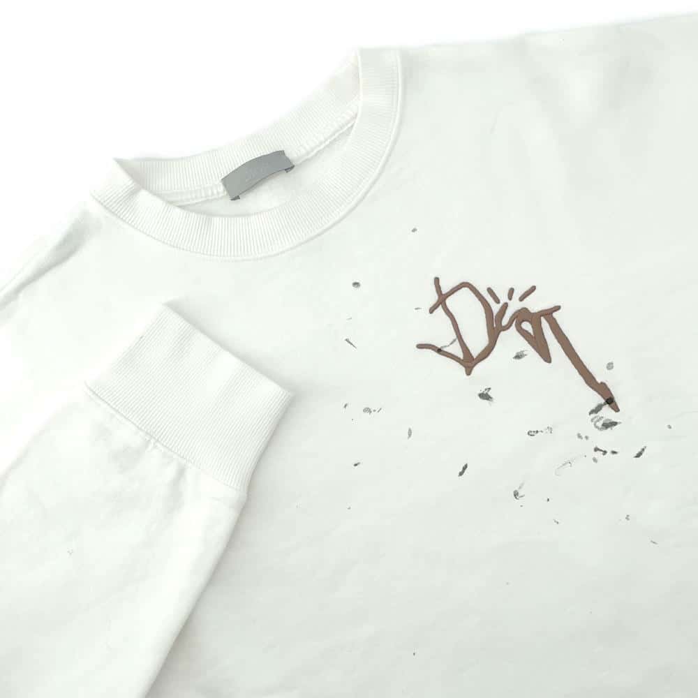 Dior Travis Scott Oversized Cactus Jack Knitted Fabric Size XS White283J679A0531 Cotton100%