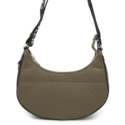 CELINE AVA Quilted Shoulder Khaki196972 Nylon Leather Size Medium