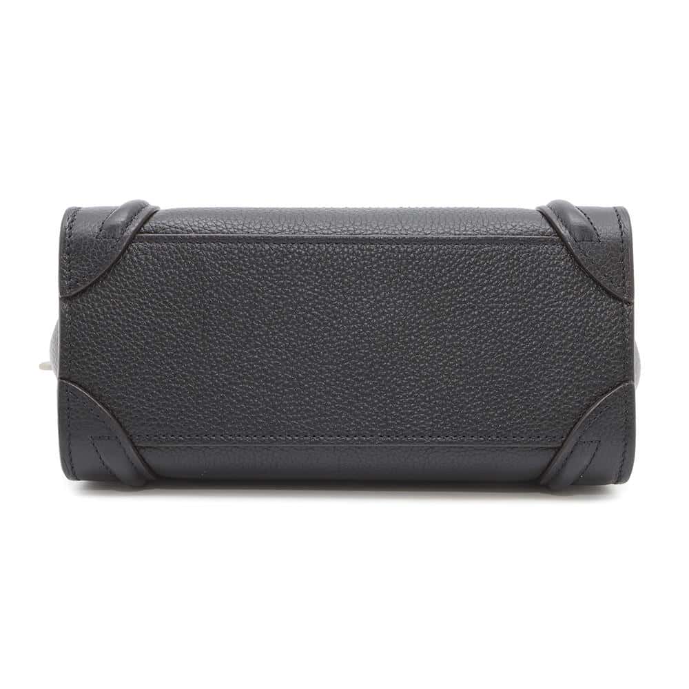 CELINE Luggage shopper Black189243DRU.38NO Drummed Calf Leather Size Nano