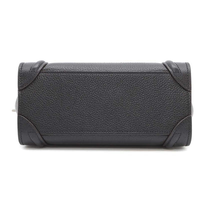 CELINE Luggage shopper Black189243DRU.38NO Drummed Calf Leather Size Nano