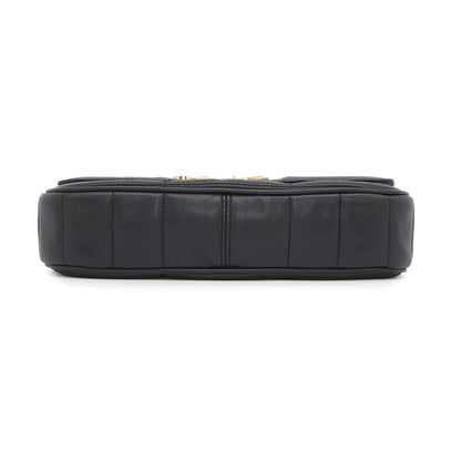 CELINE Chain Matelasse MonoChrome Shoulder Black111273EPZ Goatskin Leather