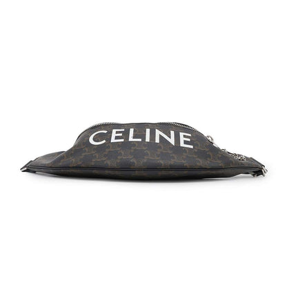 CELINE Triomphe Logo Crossbody Bag Brown195972 PVC Leather