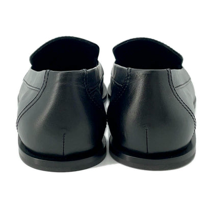 CHANEL CC logo loafers BlackG45173 Leather Size 37C