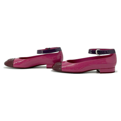 CHANEL CC Logo Pumps Pink/PurpleG45166 Patent Leather Size 36C