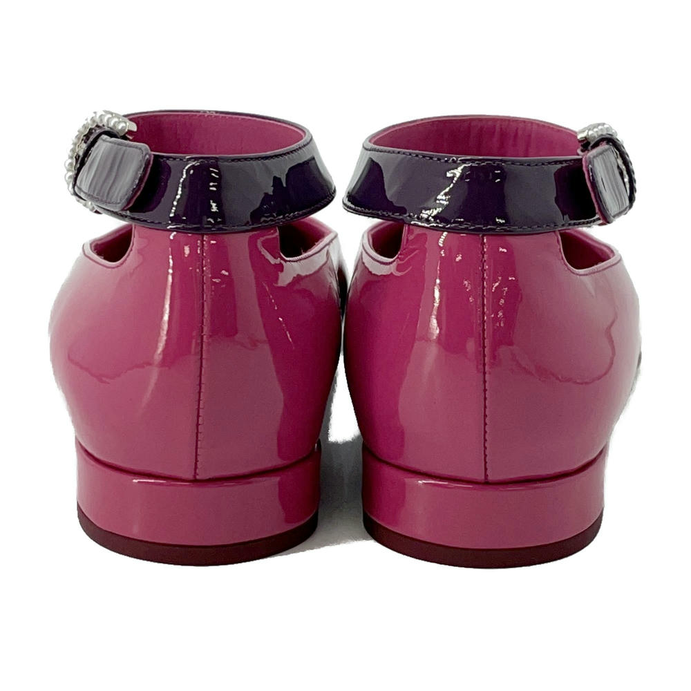 CHANEL CC Logo Pumps Pink/PurpleG45166 Patent Leather Size 36C