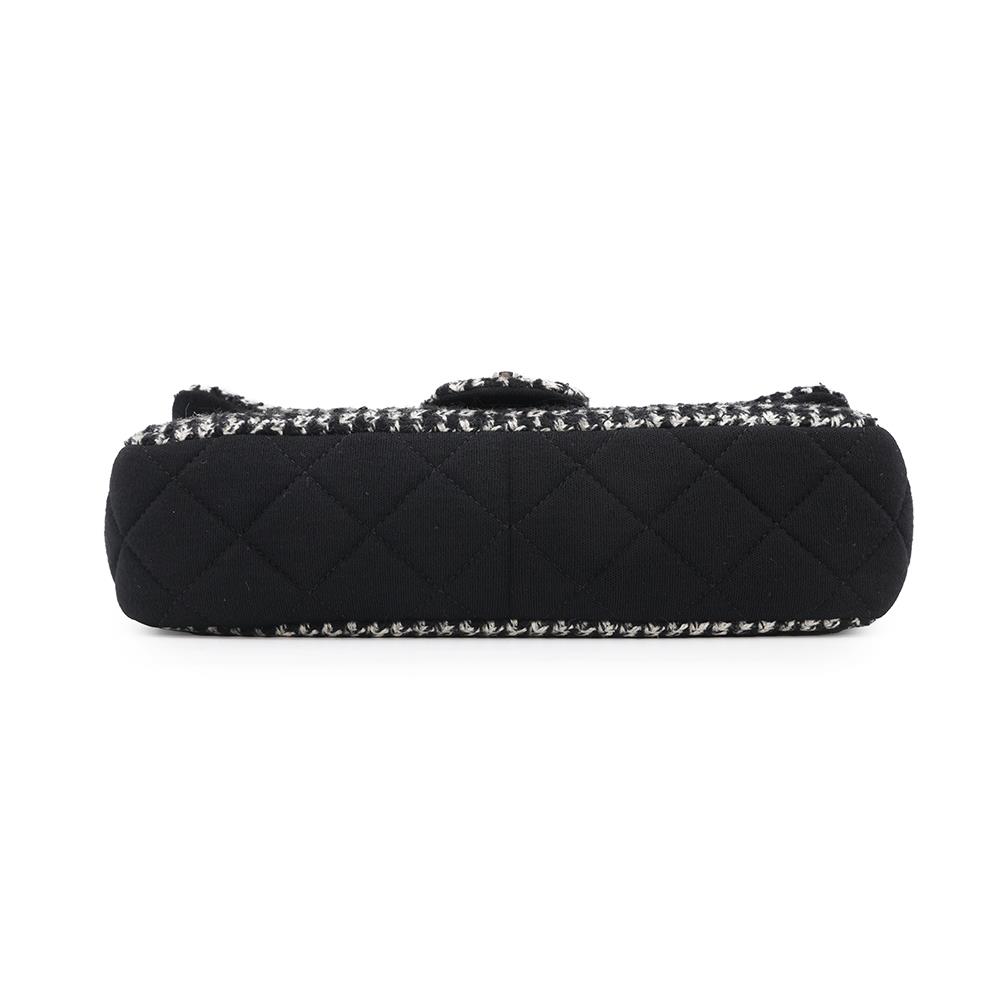 CHANEL Matelasse ChainShoulder Black/WhiteA92533 Tweed Cotton Jersey