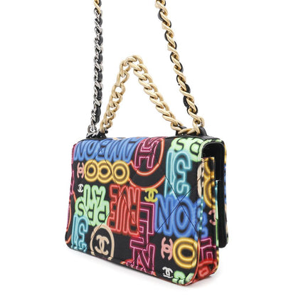 CHANEL CHANEL19 Chain Wallet Neon MulticolorAP0957 Printed Fabric/Leather