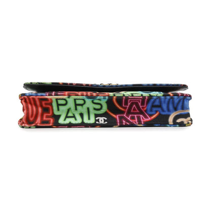 CHANEL CHANEL19 Chain Wallet Neon MulticolorAP0957 Printed Fabric/Leather