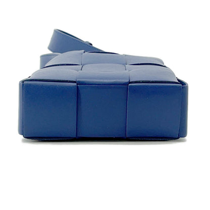 Bottega Veneta Cassette Phone Pouch Blue Leather