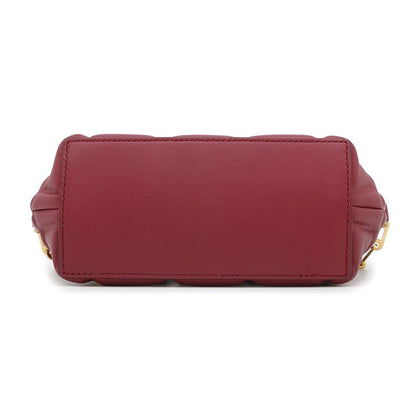 Bottega Veneta Half Moon Shoulder Bag Bordeaux Leather