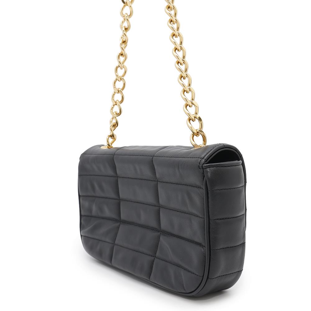 CELINE Mono Chrome Chain Shoulder Bag Black111273EPZ Leather